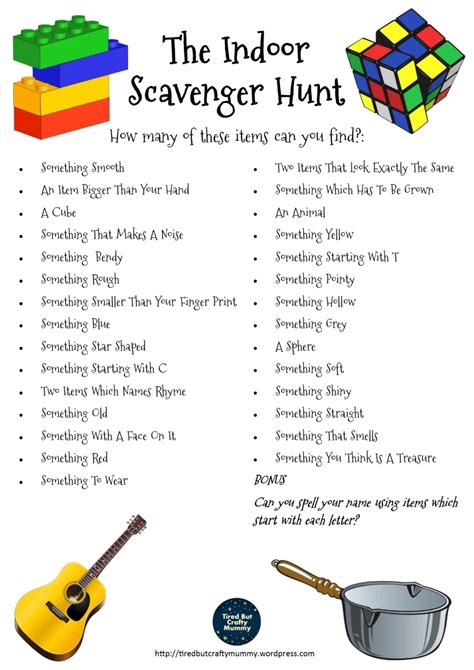 charity scavenger hunt ideas.